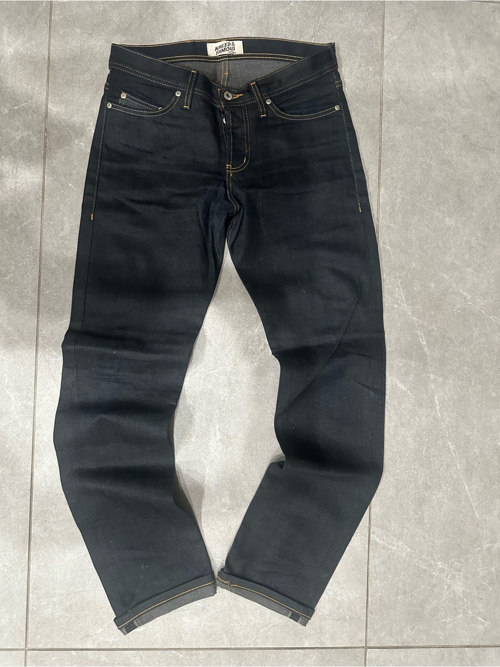 Naked&Famous deep indigo stretch selvedge denim